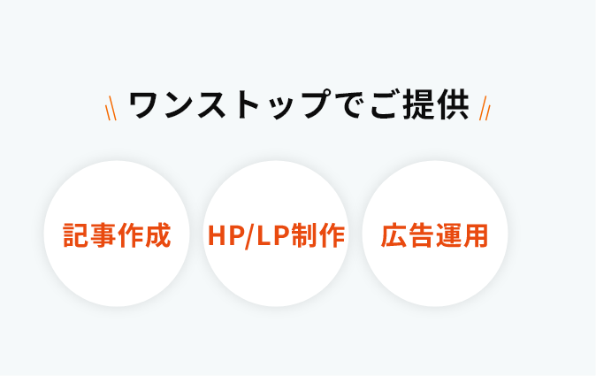 ワンストップでご提供のイメージイラスト