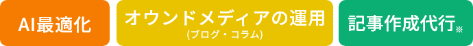 AI最適化/オウンドメディアの運用(ブログ・コラム)/記事作成※